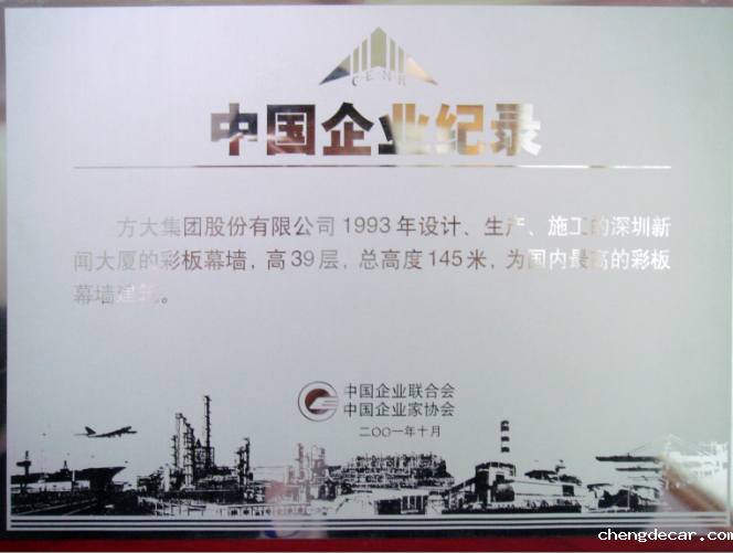 2001 中国企业纪录